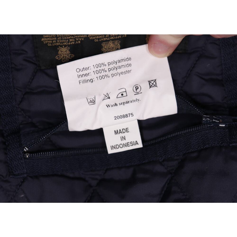 Barbour Ladies Liddesdale Navy Blue Diamond Quilted Jacket Coat US 12 - Picture 8 of 8